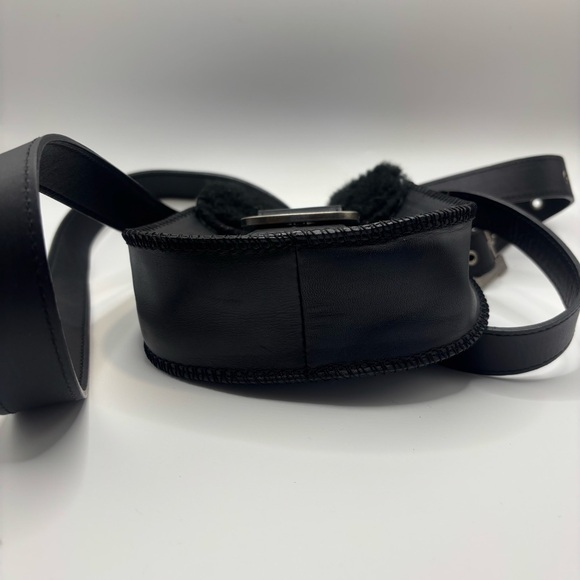 UGG Black Shearling Leather Crossbody Bag - Picture 10 of 11